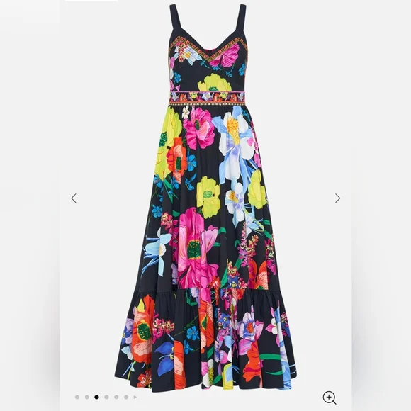 NWOT Stunning Camilla "Away With the Fairies" Floral Maxi Dress M Embellished - Picture 5 of 17